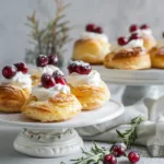 Cranberry Cream Puffs