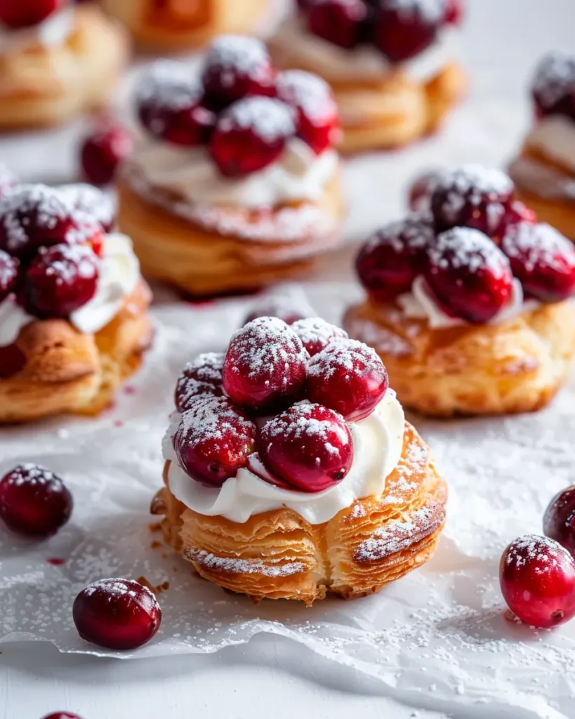Cranberry Cream Puffs