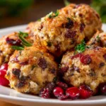 Cranberry Turkey Stuffing Balls