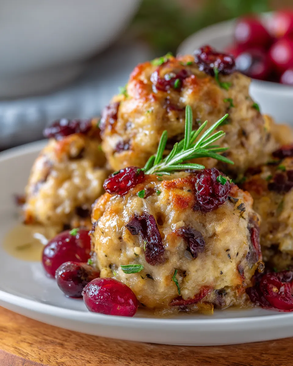 Cranberry Turkey Stuffing Balls upscaled 68d0a0479e9a9