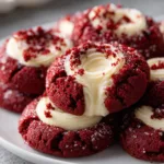 Red Velvet Cream Cheese Thumbprint Cookies