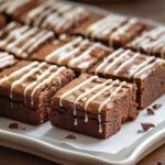 Brownies with White Chocolate Drizzle