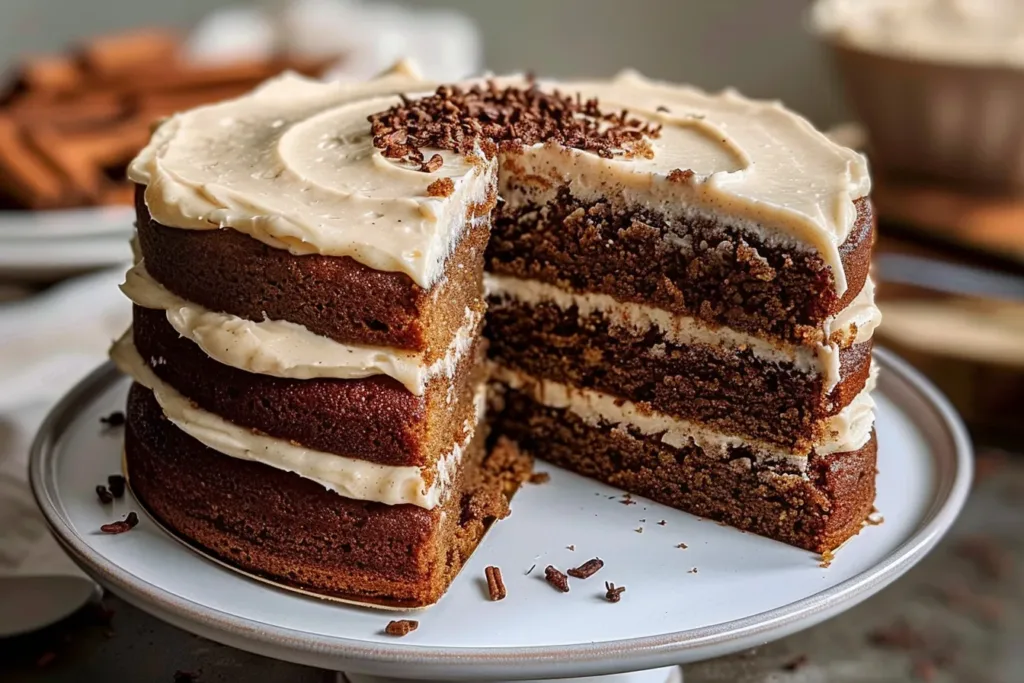 Chai Tea Cake with Ginger Cream Cheese Frosting
