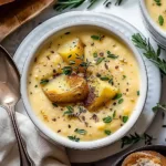 Cheddar Garlic Herb Potato Soup Recipe