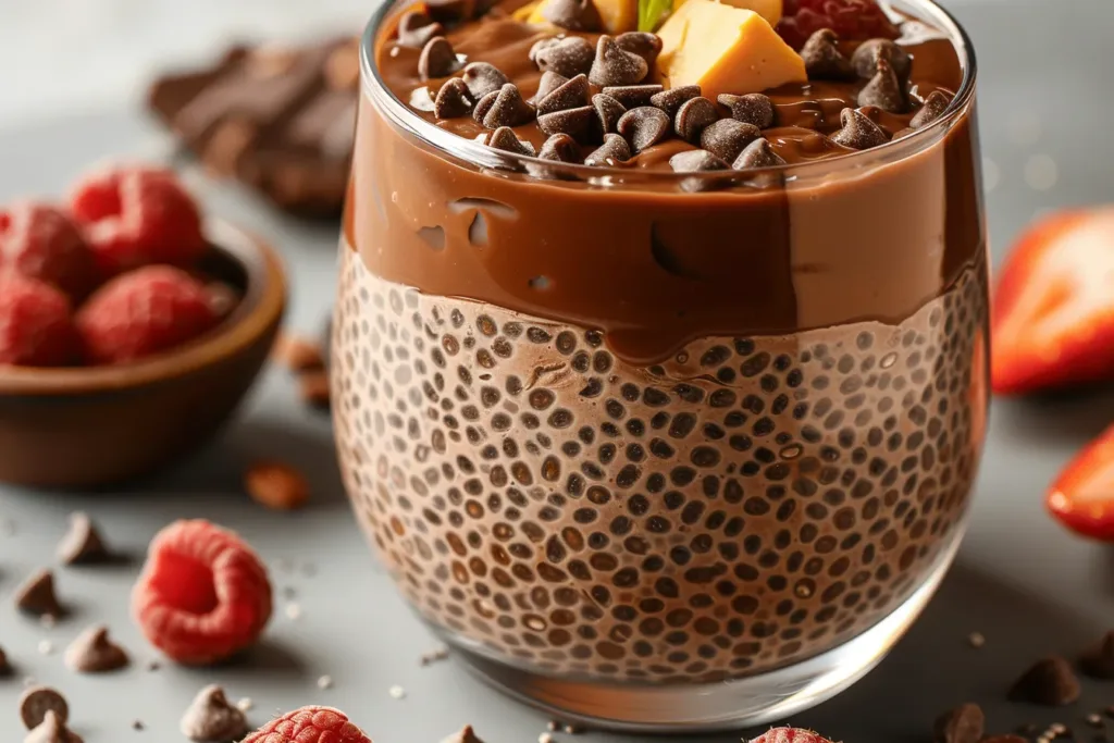 Chocolate Peanut Butter Chia Seed Pudding