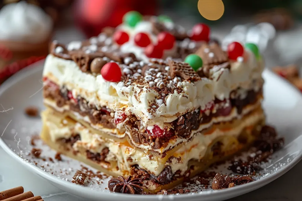 Christmas Cookie Lasagna
