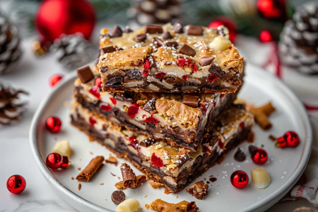Christmas Magic Bars - 7 Layer Bars Holiday Recipe