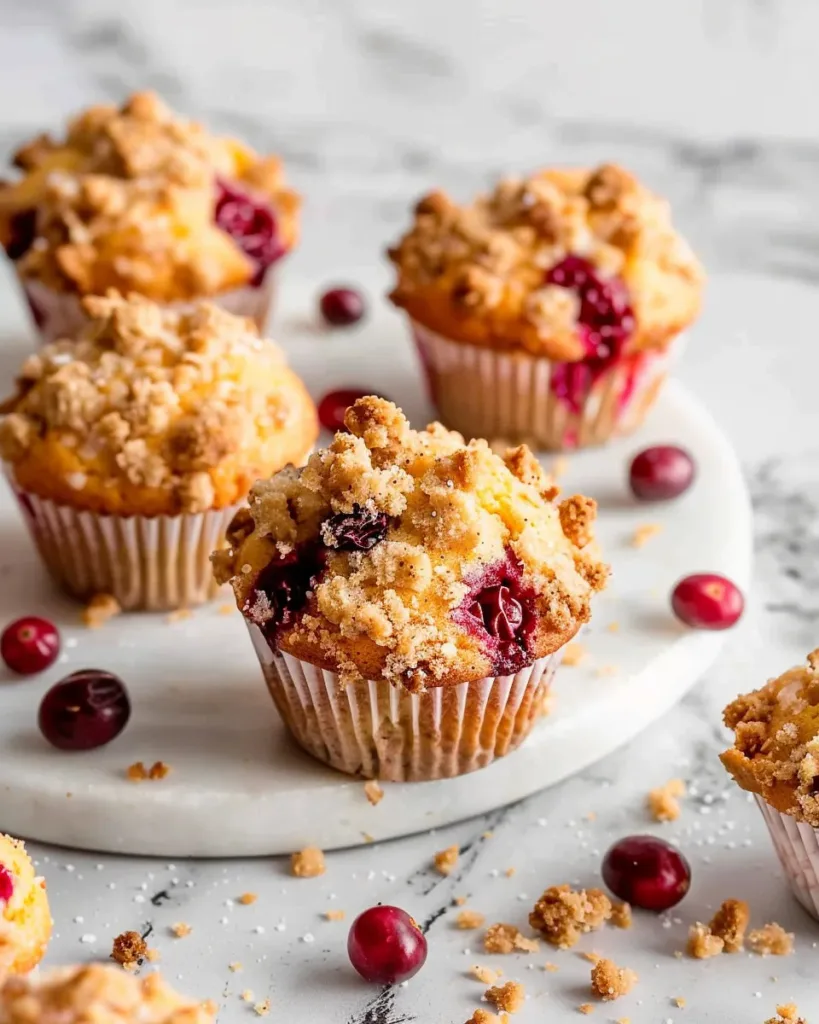 Cranberry Orange Muffins With Streusel Topping