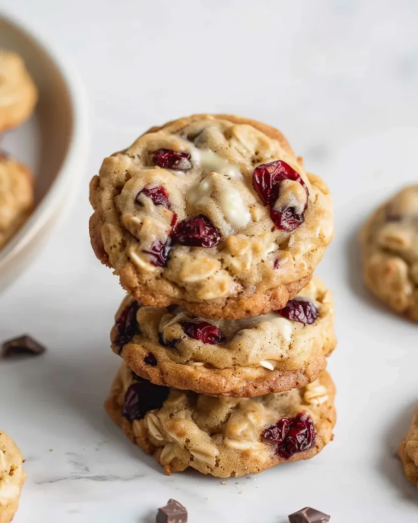 Cranberry White Chocolate Oatmeal Cookies