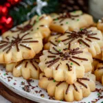 Easy Christmas Holiday Butter Cookies Recipe dipped