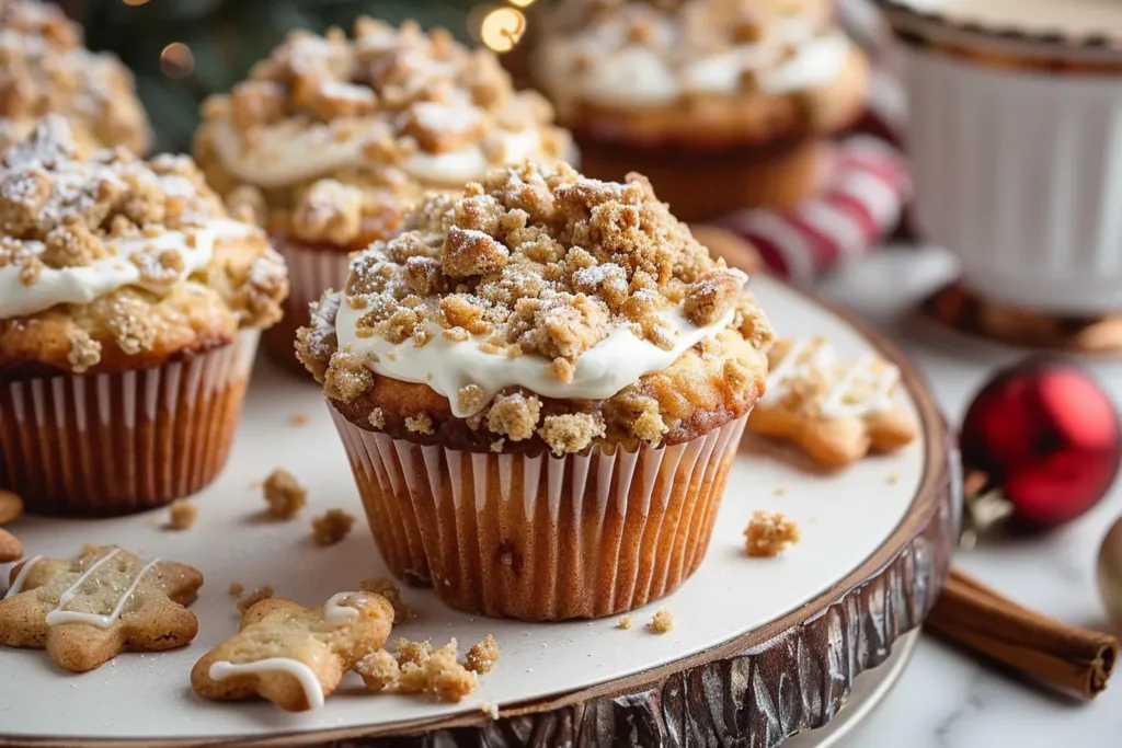 Eggnog Crumble Muffins