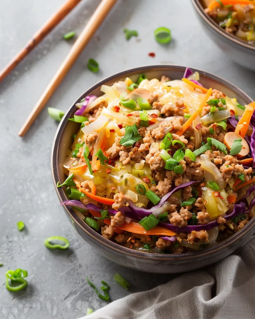 Ground Turkey Egg Roll in a Bowl