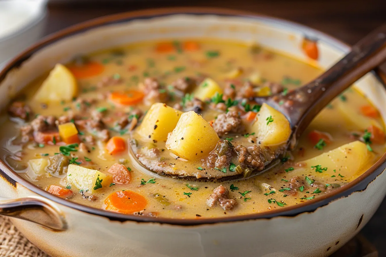Hamburger Potato Soup upscaled 68f0ee6f6aa3b