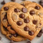Heart shaped chocolate chip cookies