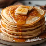 Pancakes with Homemade Vanilla Syrup