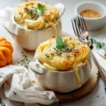 Pumpkin Alfredo Pasta Cauldrons