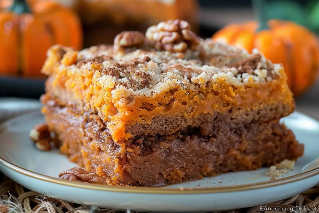 Pumpkin Dump Cake with Spice Cake Mix