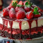 Red Velvet Strawberry Cheesecake