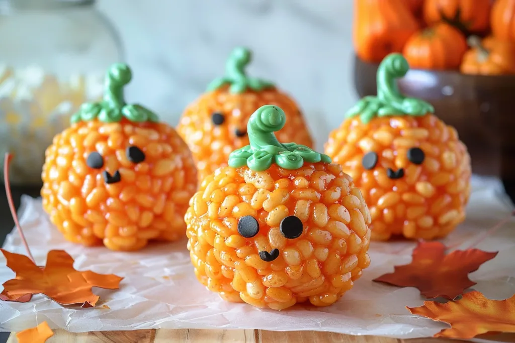 Rice Krispie Pumpkins