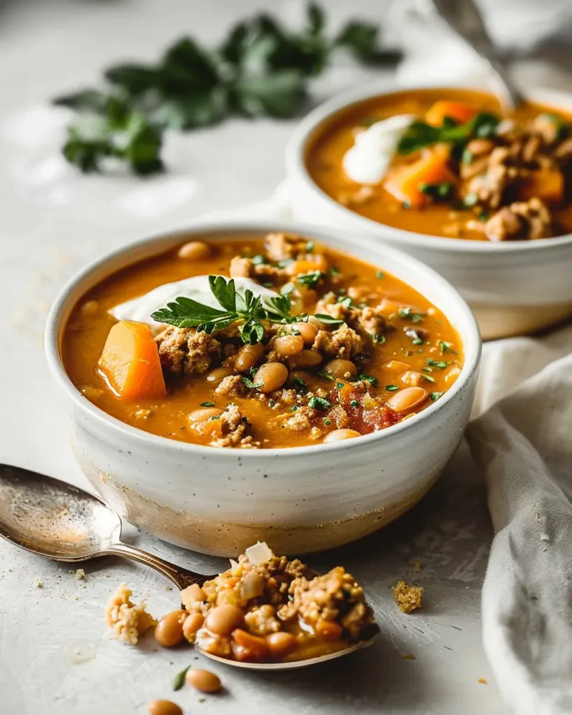 Turkey Pumpkin White Bean Chili