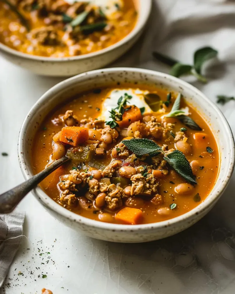 Turkey Pumpkin White Bean Chili Easy Fall Recipe 4 Turkey Pumpkin White Bean Chili