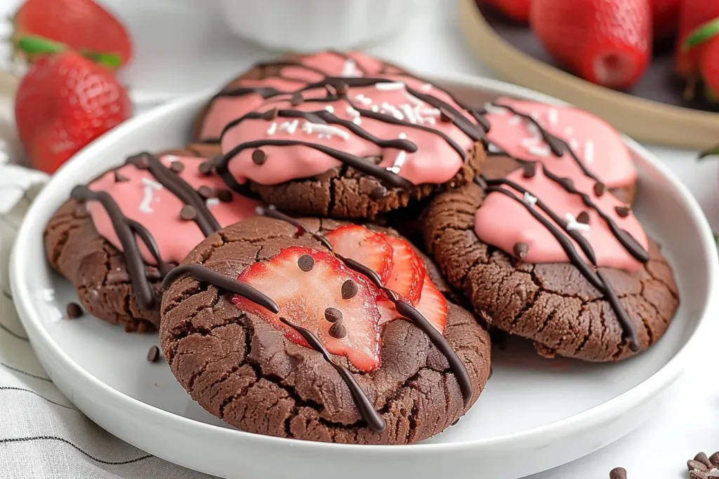 CHOCOLATE COVERED STRAWBERRY COOKIES