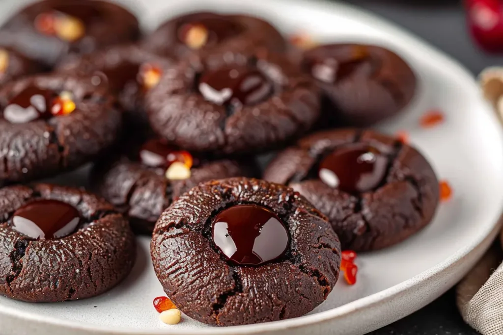 Chocolate Thumbprint Cookies