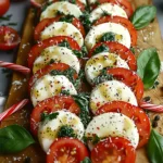 Christmas Caprese Candy Cane Board