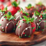 CHRISTMAS LIGHTS CHOCOLATE COVERED STRAWBERRIES
