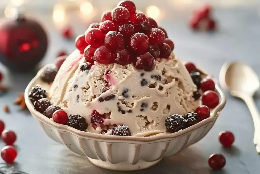 Christmas pudding ice cream