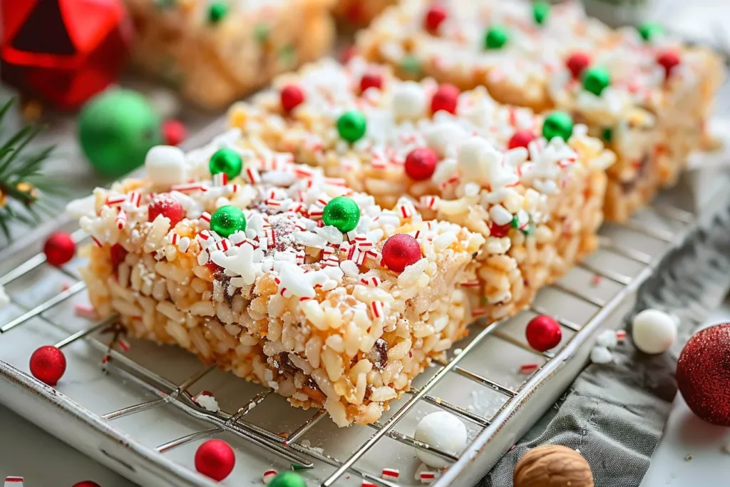 CHRISTMAS RICE KRISPIE TREATS