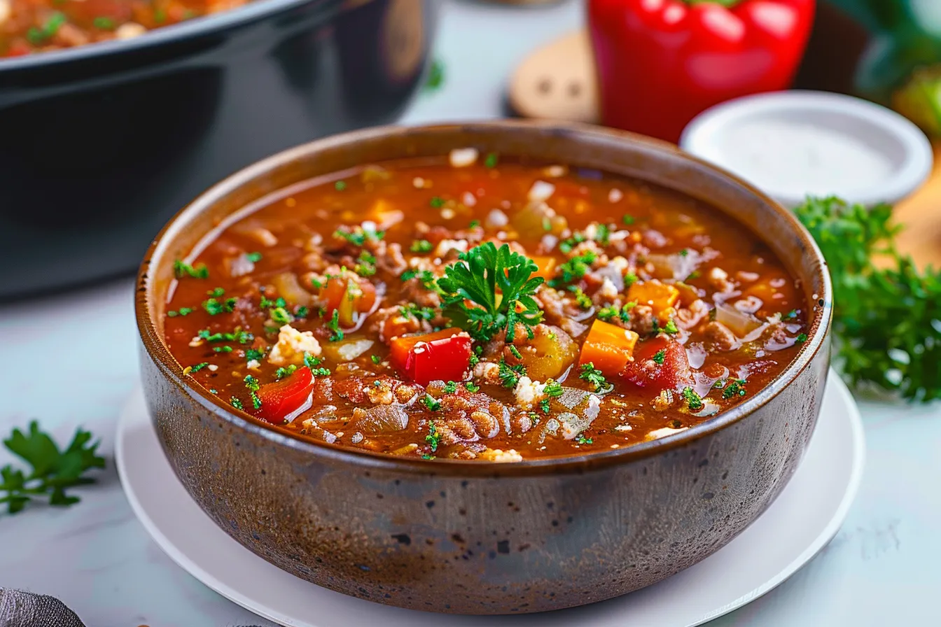 Cozy Crockpot Stuffed Pepper Soup 5 174 cozy crockpot stuffed pepper soup 4 690cb242b6d9e 1