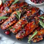 Cranberry Glazed Turkey Wings