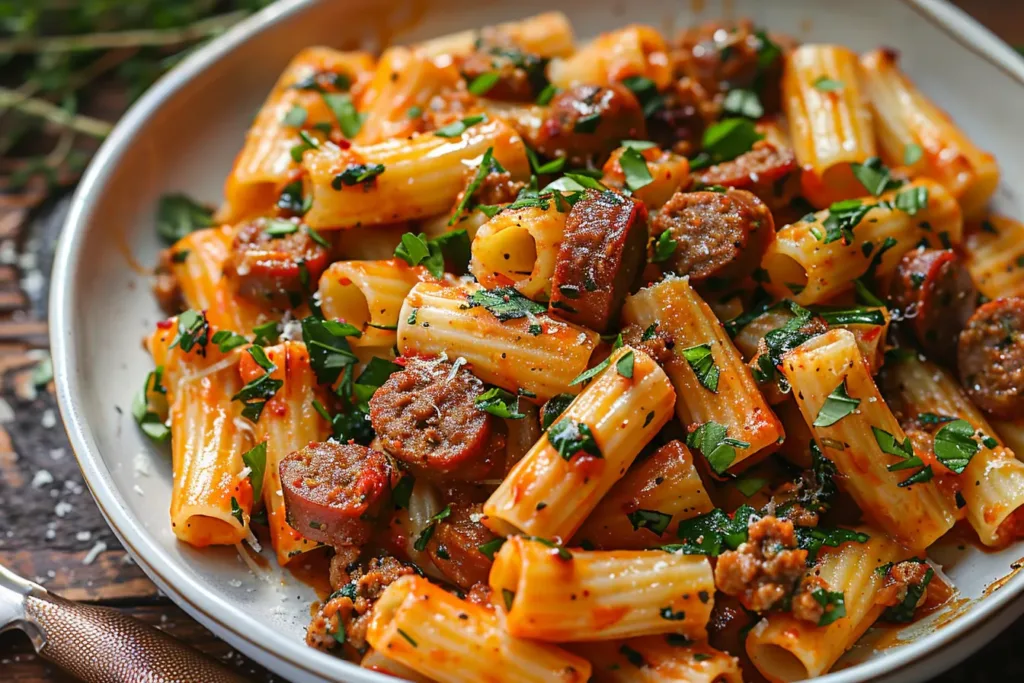 Creamy Sausage Rigatoni
