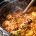 CROCKPOT CABBAGE ROLL SOUP