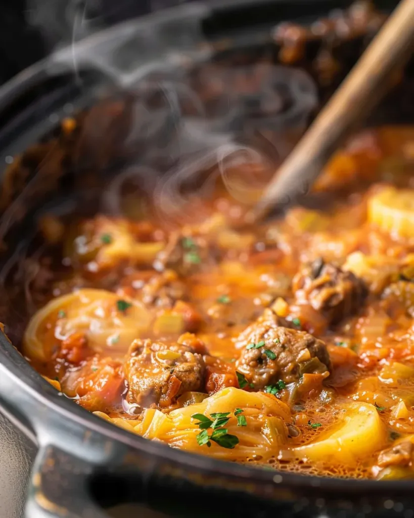 CROCKPOT CABBAGE ROLL SOUP