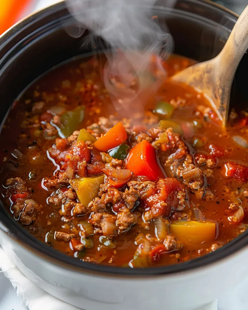 CROCKPOT STUFFED PEPPER SOUP