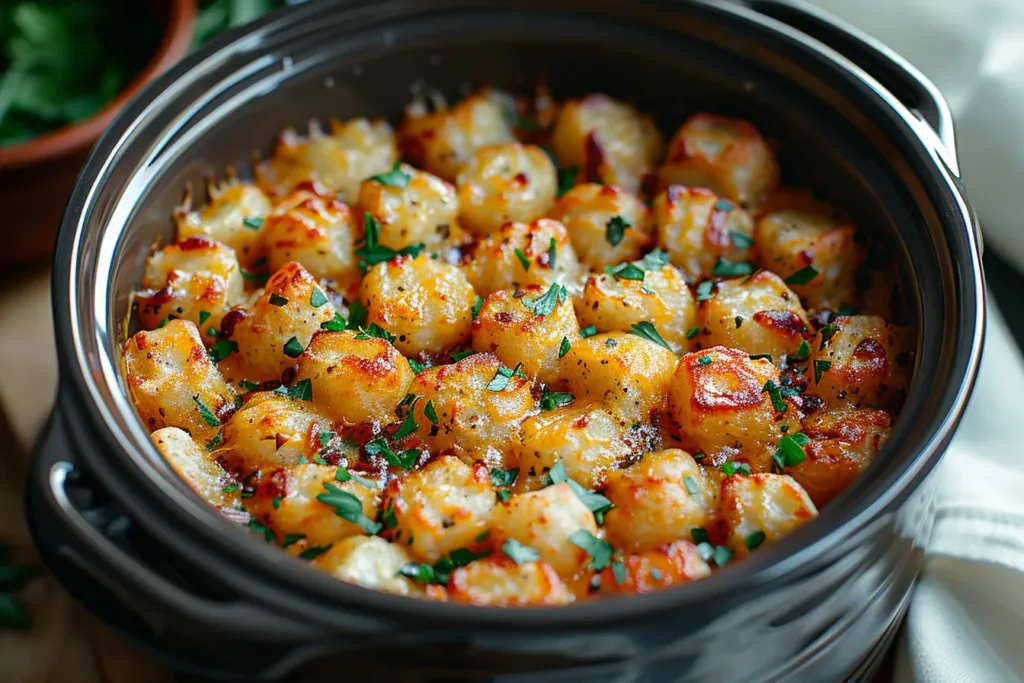 CROCKPOT TATER TOT CASSEROLE