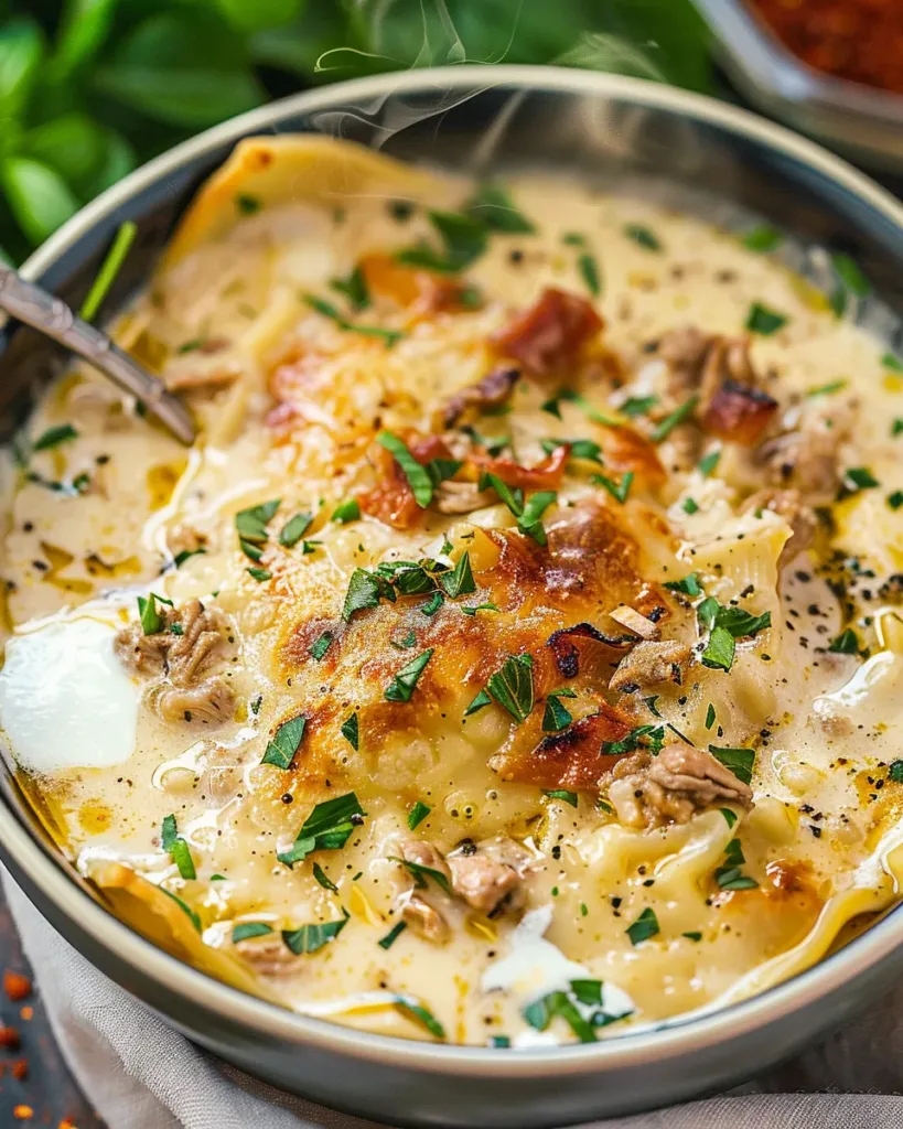 CROCKPOT WHITE LASAGNA SOUP
