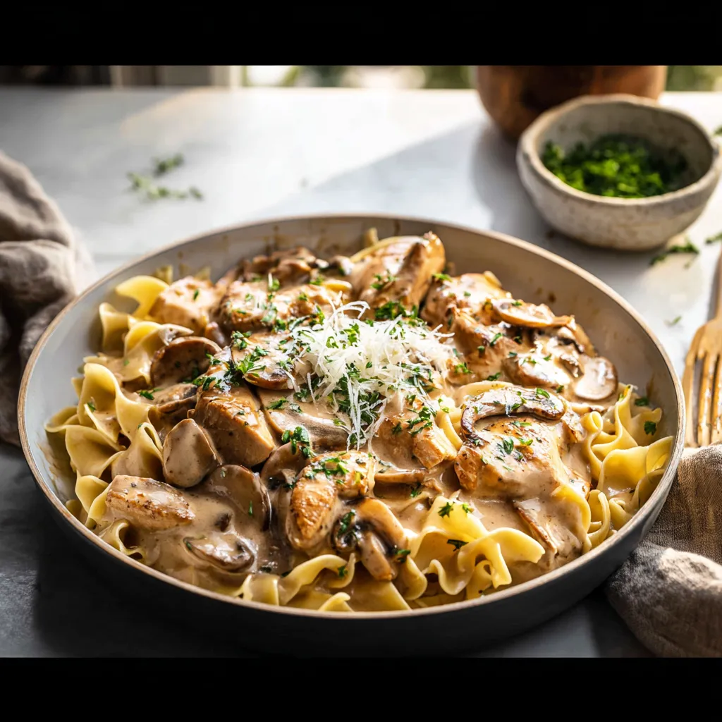 Easy One Pan Chicken Stroganoff