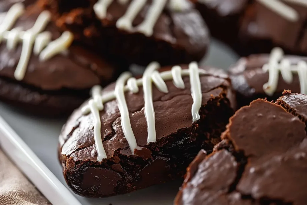 fudgy football brownies