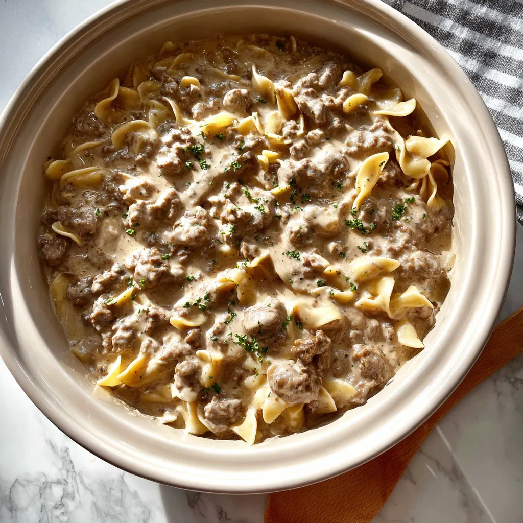 Ground Beef Stroganoff