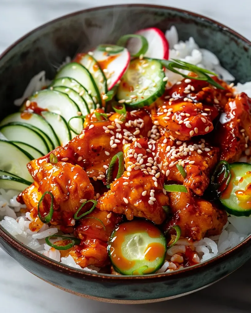 KOREAN GOCHUJANG CHICKEN BOWL