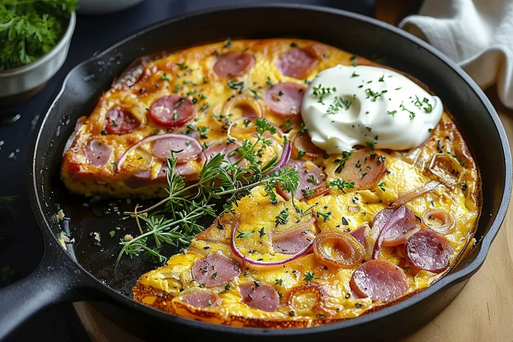 Savory Ham, Cheese &amp; Onion Frittata
