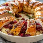 Savory turkey and cranberry crescent ring