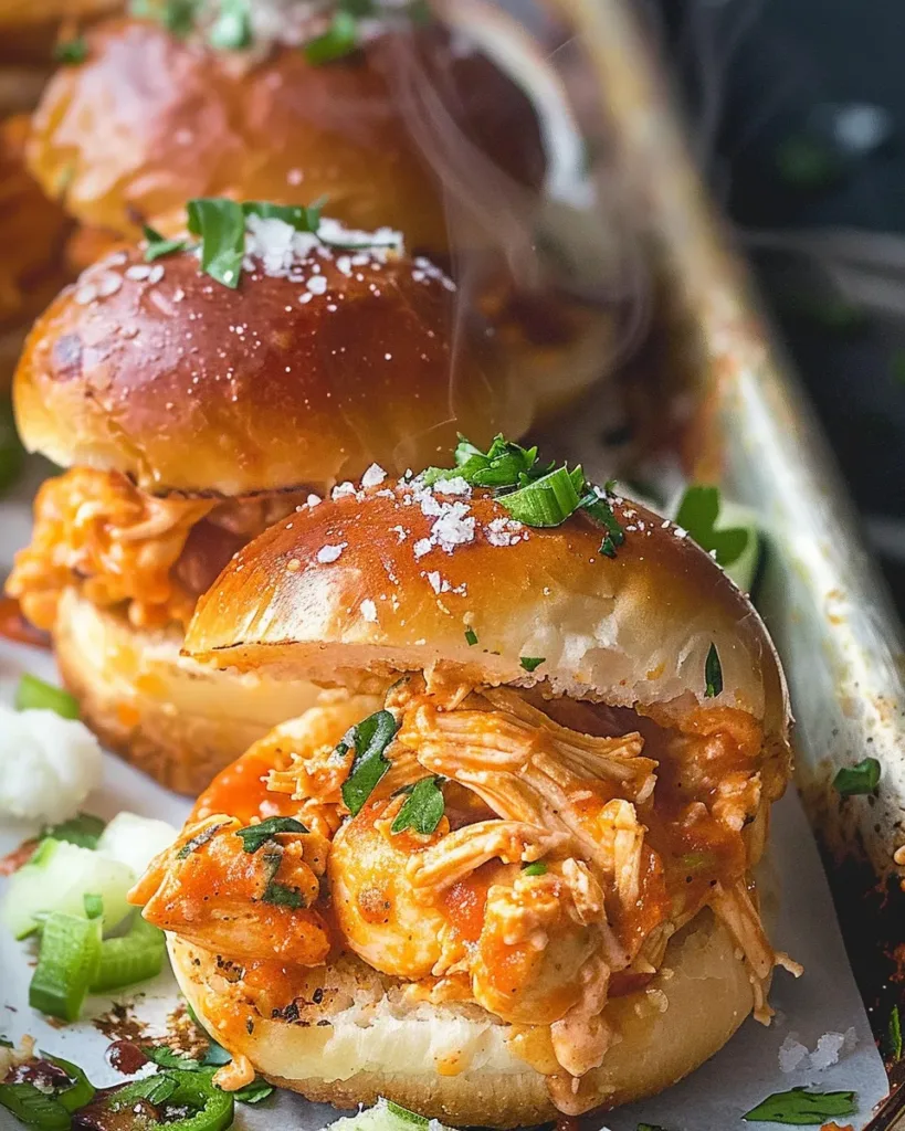 Spicy Buffalo Chicken Sliders