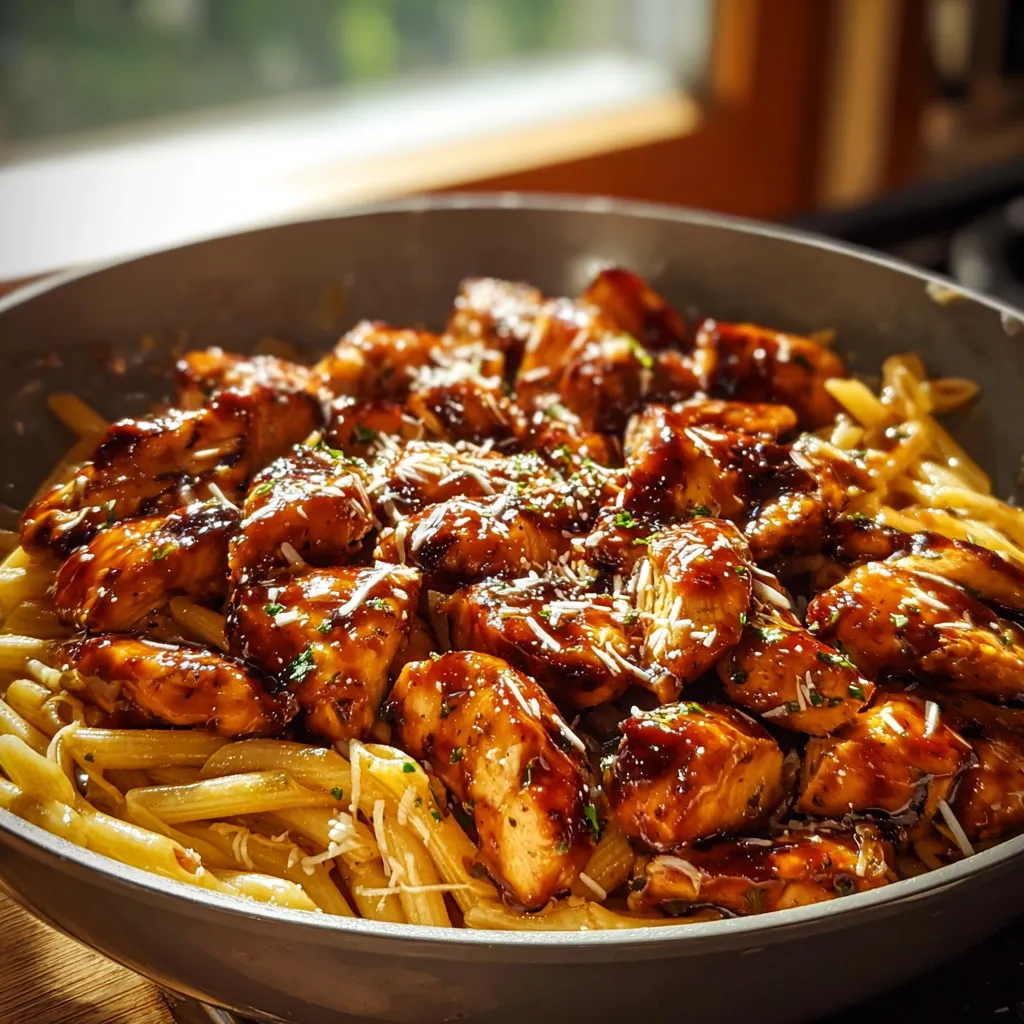 174 sticky honey garlic bbq ranch chicken pasta 3 691f8545055e4 1