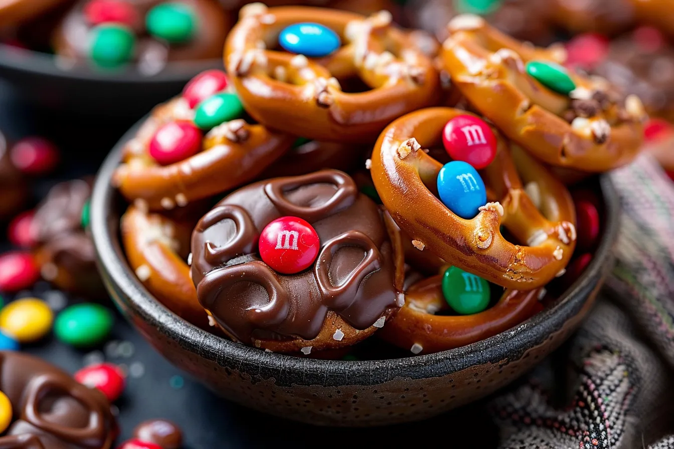 174 sweet and salty rolo pretzel bites topped with m ms 1 6908f28fd12b2 1