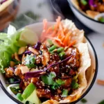 TERIYAKI CHICKEN WONTON TACO BOWLS