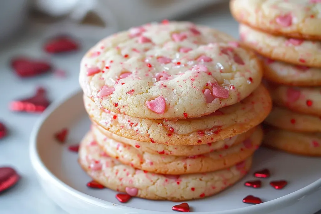 VALENTINE’S DAY CAKE MIX COOKIES